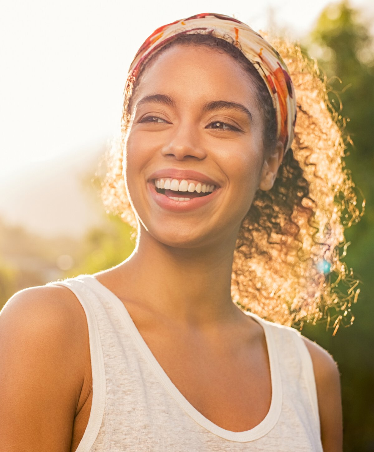 St. Albert Smile Analysis model wearing a white top