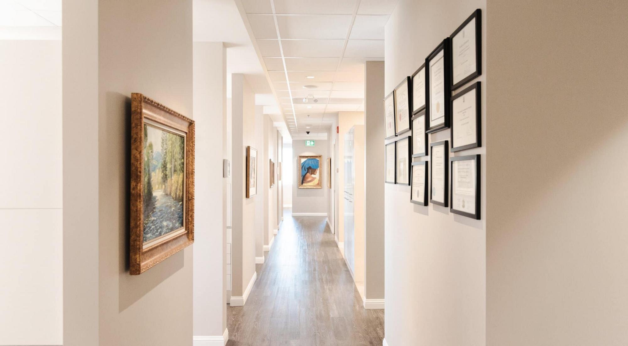 St. Albert Prosthodontics Dental office hallway